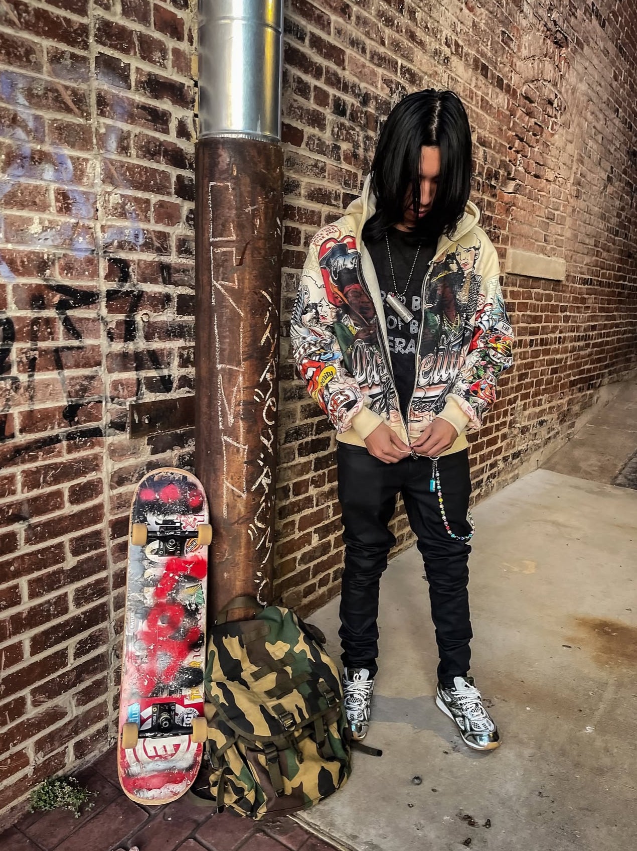 INSPIRE T-SHIRT (ASHY BLACK)